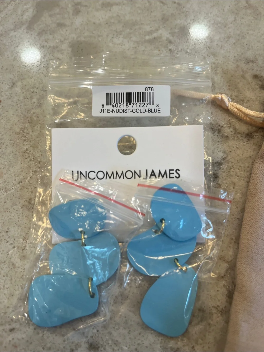 NWT Uncommon James Nudist Earrings in Blue